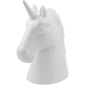 Wholesale - 7x4.5x9 All White Unicorn Ceramic Decor C/P 12